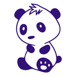 Baby Panda Decal (Purple)
